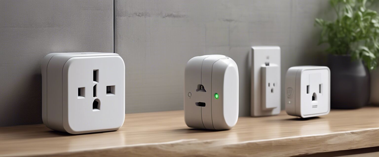 Smart plugs controlling household appliances