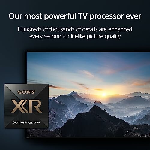 Advertisement highlighting Sony's powerful TV processor for lifelike picture quality